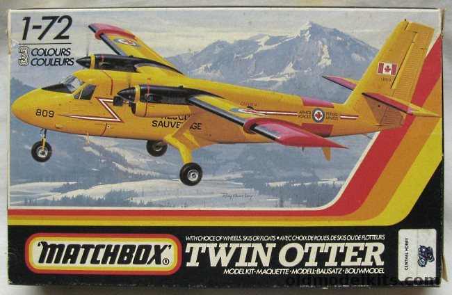 Matchbox 1/72 DH-6C Twin Otter Floats or Gear - RCAF or Aurigny Air Service Ltd, PK127 plastic model kit